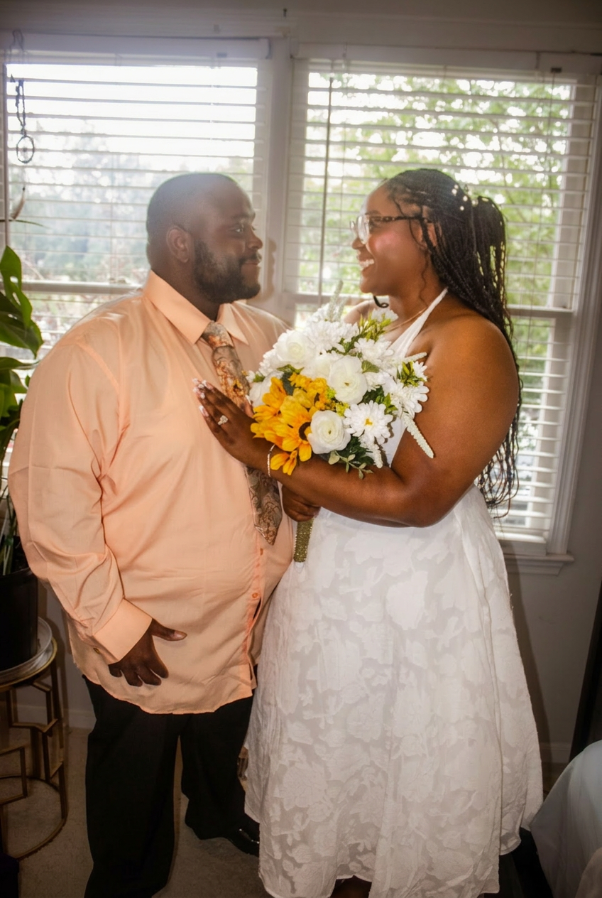 Chris & Autumn Kelly on their wedding day